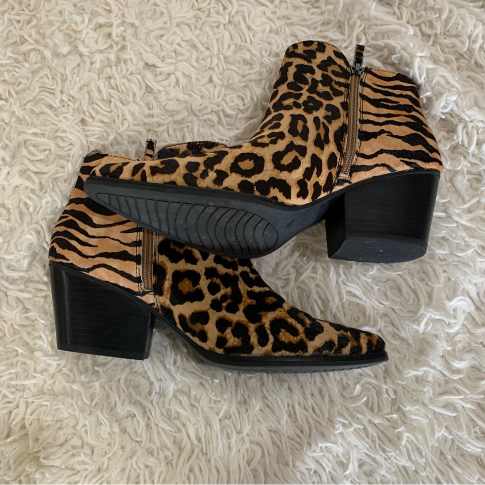 Franco Fortini Leopard Booties Size 10 - Picture 6 of 7
